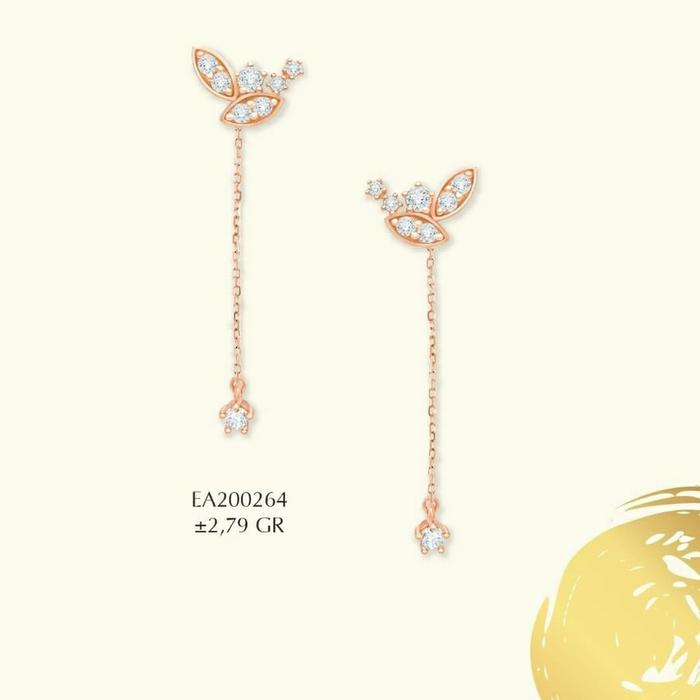 GIWANG ANTING TUSUK PANJANG SANDRA DEWI JASMINE BUNGA 2 MODEL PAKE