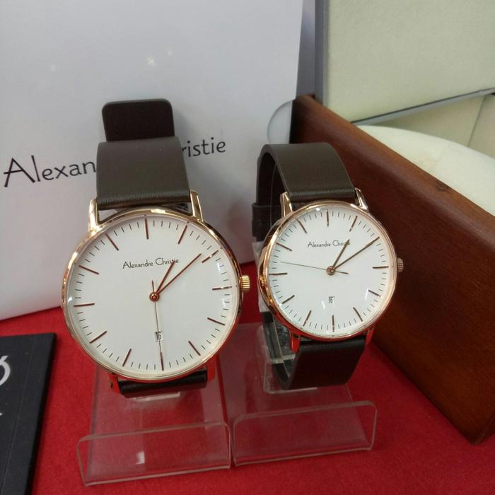 JamTangan Analog Couple Alexandre Christie Ac 8420 MD/LD All STainless