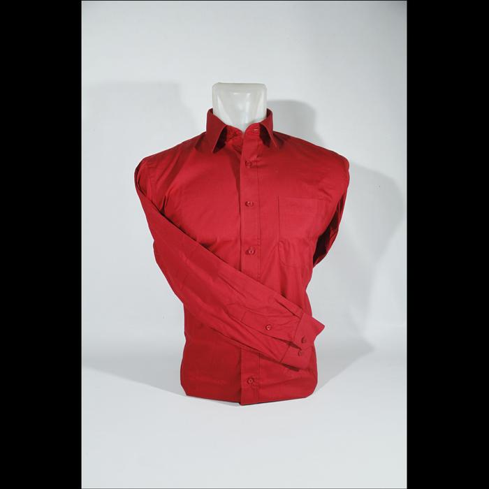 Kemeja Pria Lengan Panjang Arrow Reguler Fit Merah Polos