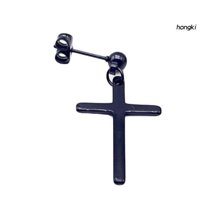 ANTING TINDIK COWO PRIA WANITA TITANIUM SALIB KOREA BTS PREMIUM A6