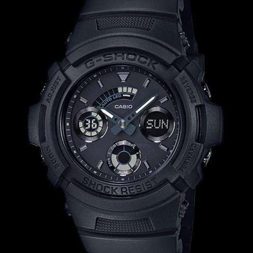 Casio G-Shock AW-591BB-1ADR - Jam Tangan Pria Analog-Digital dengan Kekuatan Shock Resistance dan Desain Hitam
