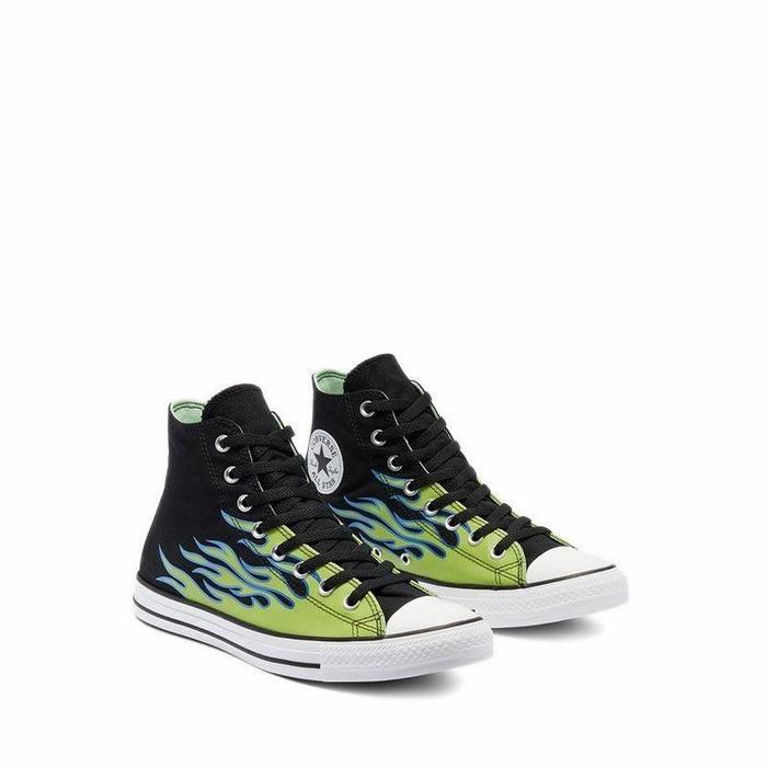 Converse Ctas Hi Archive Print Glow In The Dark Flame Green Original