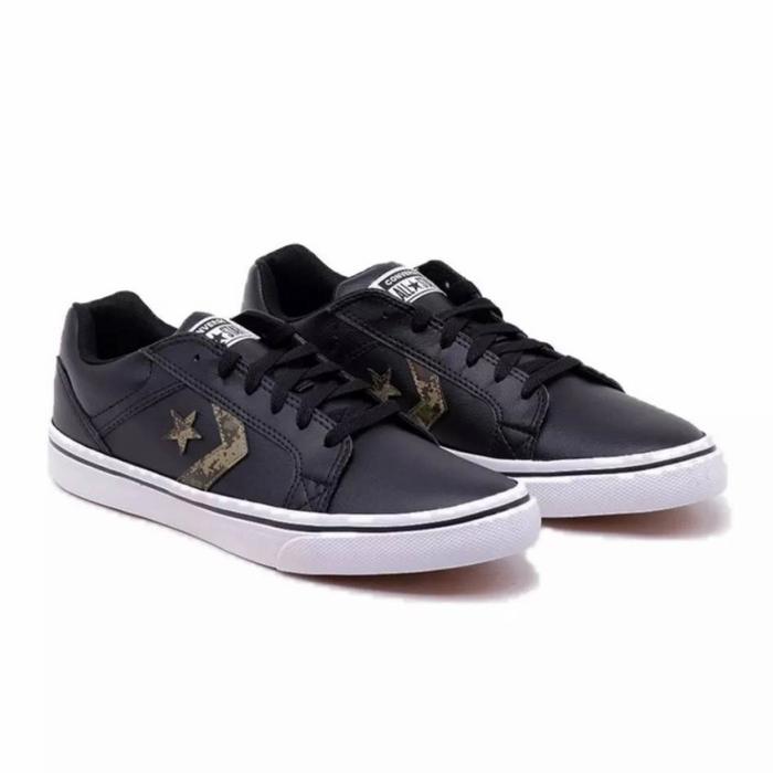 Converse El Distrito 2.0 Digital Camo Leather Black White Original