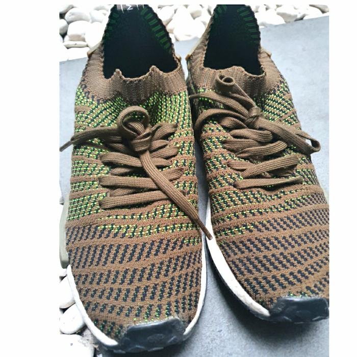 sepatu pria adidas nmd r1 size 45,5 green army 100 % original second