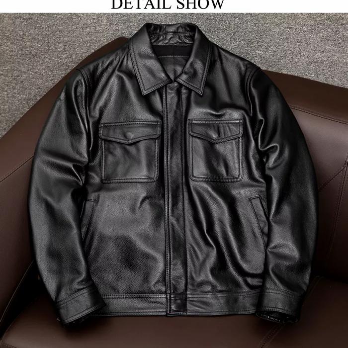 jaket kulit levis dari kulit asli 100% original- jaket kulit asli pria