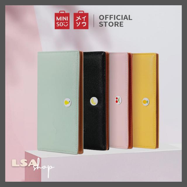 MINISO Dompet Wanita Fruit Drop Plastic Two-Fold Long Wallet Kecil