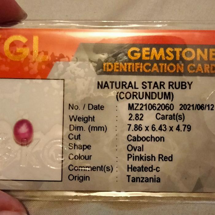 Natural Star Ruby Corundum Tanzania