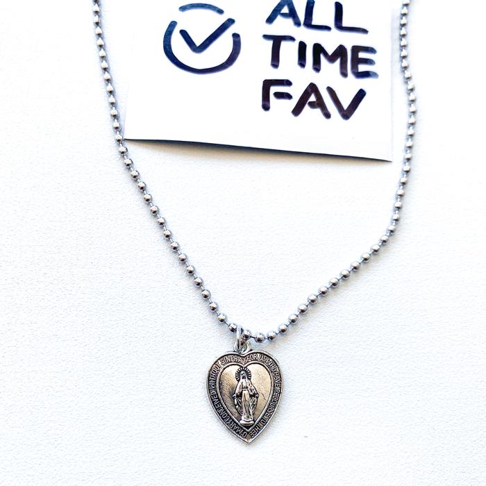 Holy Maria Chain Titanium Necklace