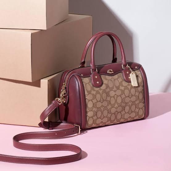 coach ivie bennet boston satchel crossbody top handle jacquar