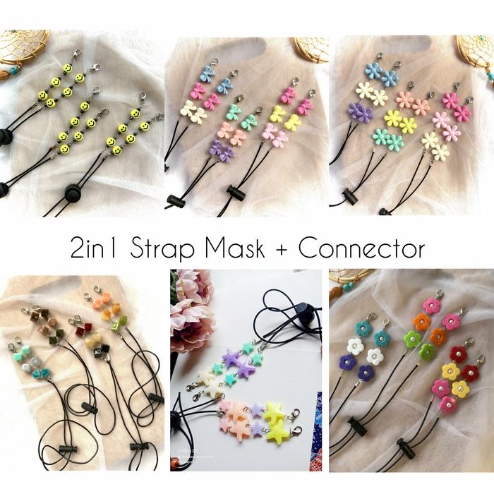 2in1 strap masker konektor - Tali Masker - Konektor Hijab - Strap Mask