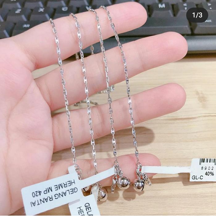 New Gelang Tangan New Fashion Emas Putih kadar 9K/420