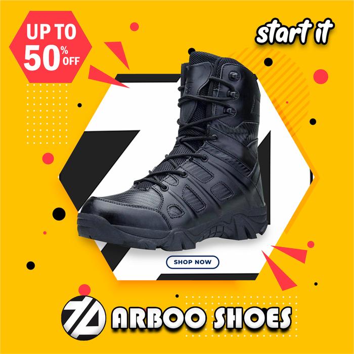 Sepatu Safety Boots 511 Tactical Hitam Series Berkualitas 100% AMANAH
