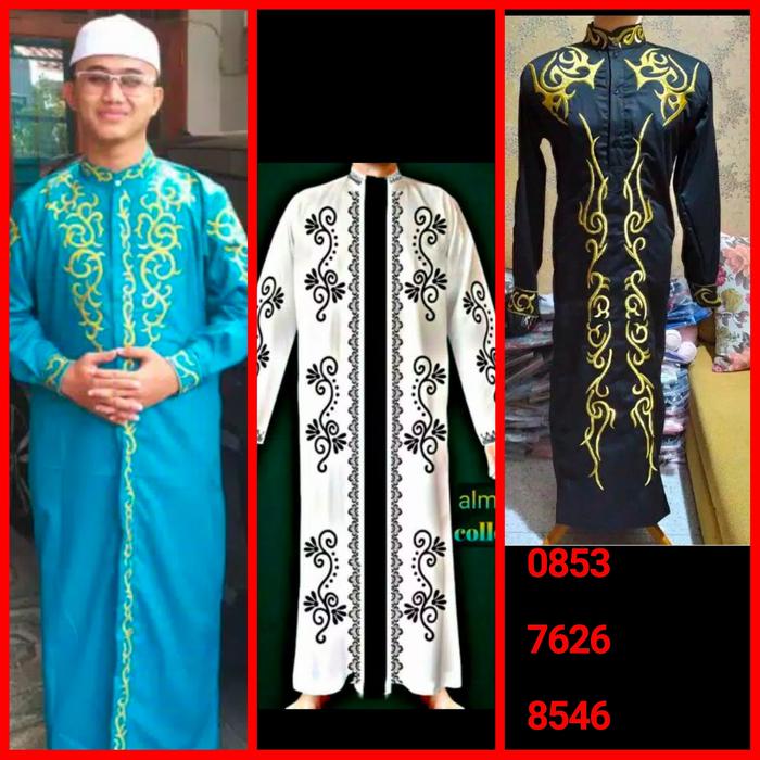 jubah luaran habaib ustad bordir pengantin pria