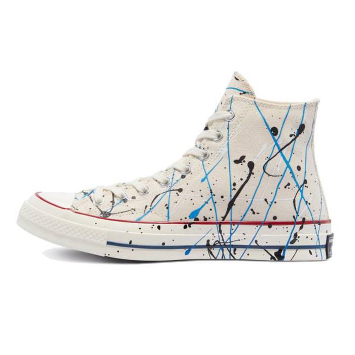 CONVERSE CHUCK 70 HIGH PAINT SPLATTER CREAM DIGITAL BLUE ORIGINAL