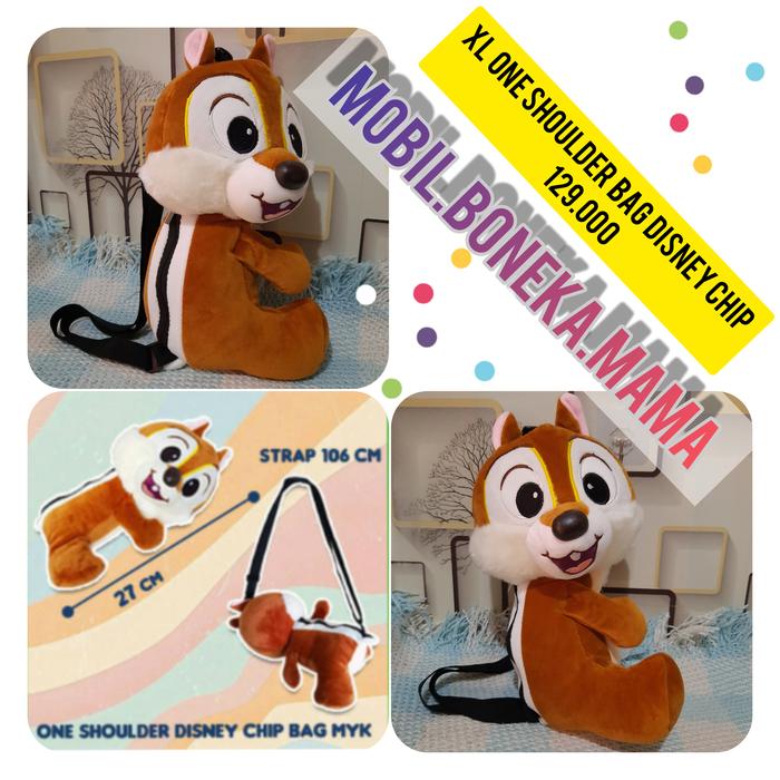 BONEKA XL ONE SHOULDER BAG DISNEY CHIP AND DALE WAWA GAMES