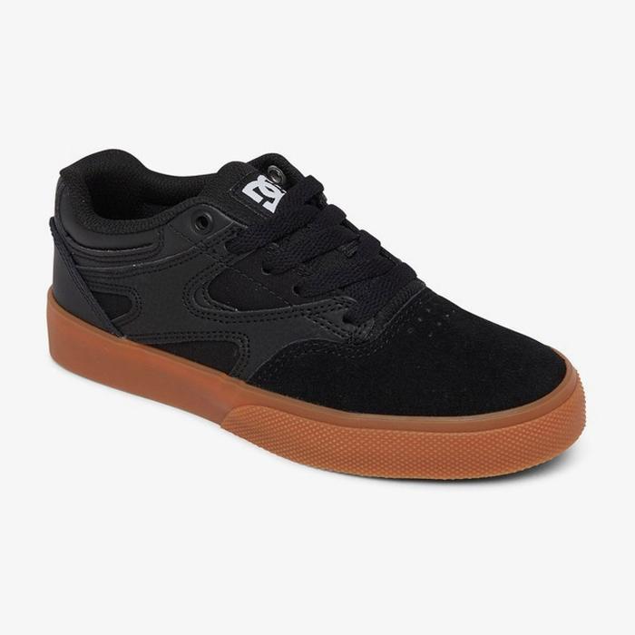 Sepatu DC Shoes KALIS VULC Youth Skateboarding BLACK GUM ORIGINAL