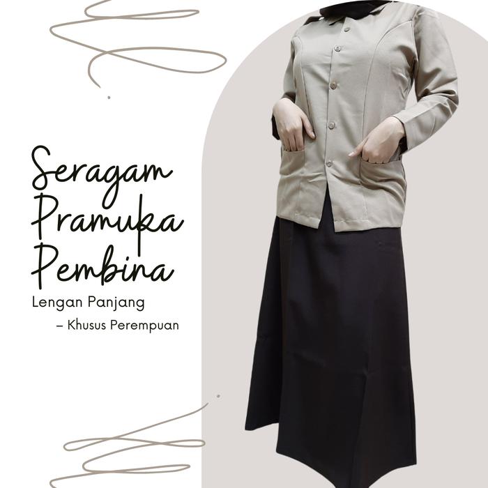 Seragam Pramuka Guru/Pembina Wanita Pria Lengan Panjang&Pendek Bahan Katrina Merek SERAGAM by Setia 