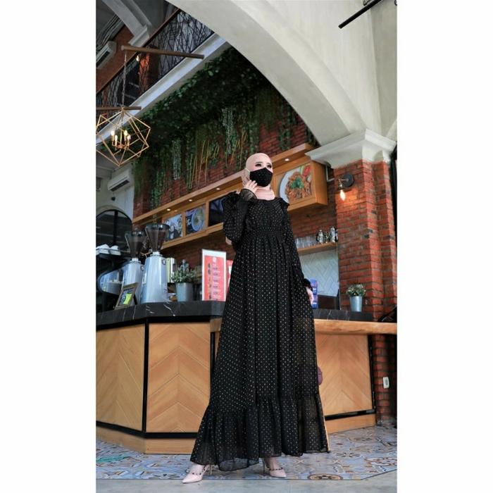 GAMIS POLOS CERUTI MAXI DRESS MUSLIM BUSUI BW6796 FAWNIA HOMEDRESS