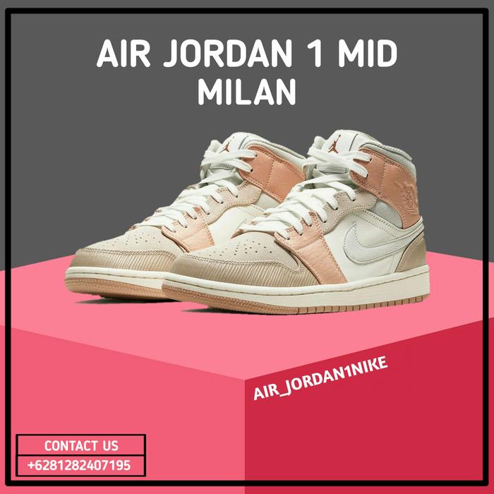 Sepatu Nike Air Jordan 1 Mid "MILAN" 100% Authentic