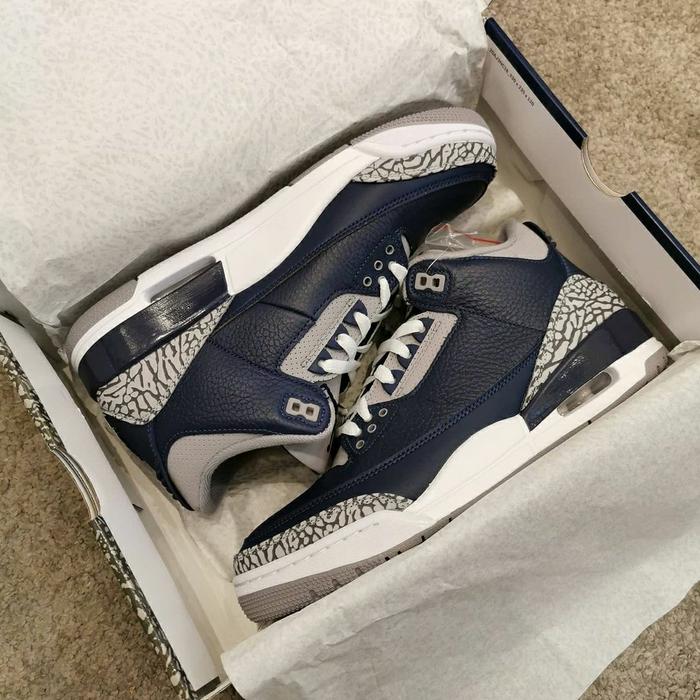 Nike Air Jordan 3 Retro Georgetown Midnight Navy 2021 Original