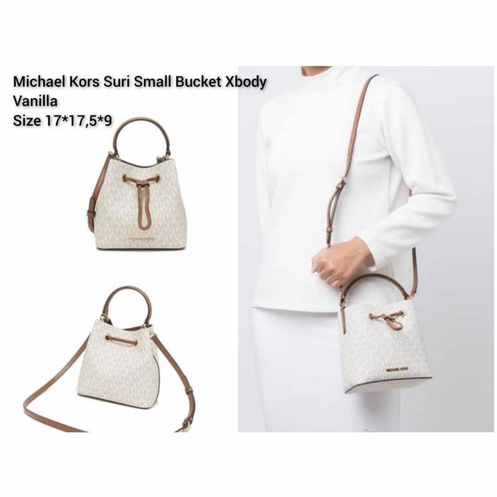 TAS WANITA MK SURI SMALL BUCKET VANILLA