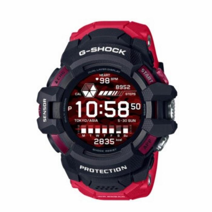 G Shock GSW H1000 1A4DR Google Wear Os Smart watch Red