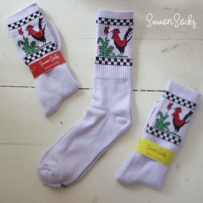 Kaos Kaki Mangkok Ayam Jago - Kaos Kaki Kodachi Ayam Jago Retro Lawas