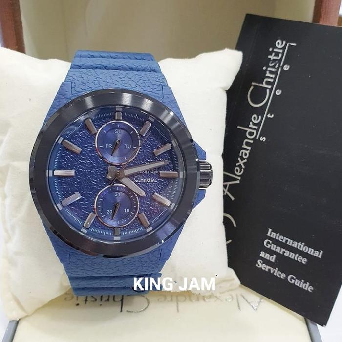 Jam Tangan Pria Alexandre Christie AC 6585 Original Blue