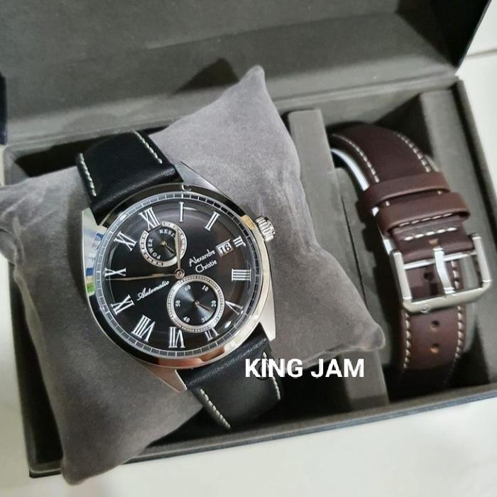 Jam Tangan Pria Alexandre Christie AC 3040 Automatic Original Black
