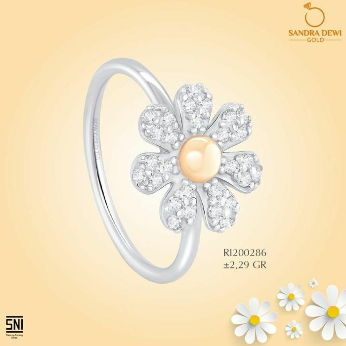 CINCIN EMAS SANDRA DEWI GOLD DAISY SERIES BUNGA MATA2 CANTIK SEKALI