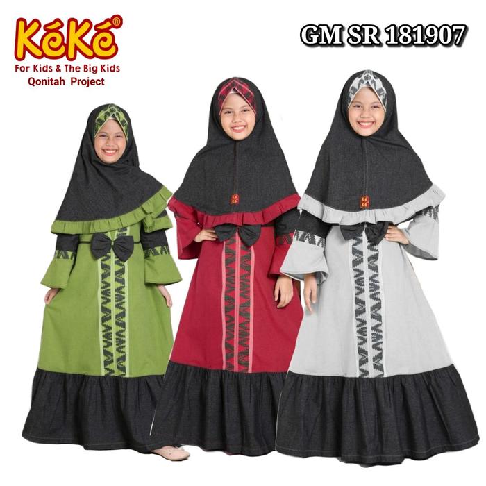 Kekesumut Baju Muslim Gamis Anak Katun GM SR 181907 Busana Muslim