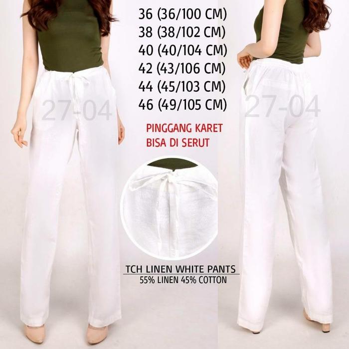 Celana Panjang Tchibo Linen White Pants
