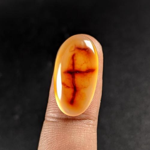 Batu Akik Tapak Jalak Merah Antik