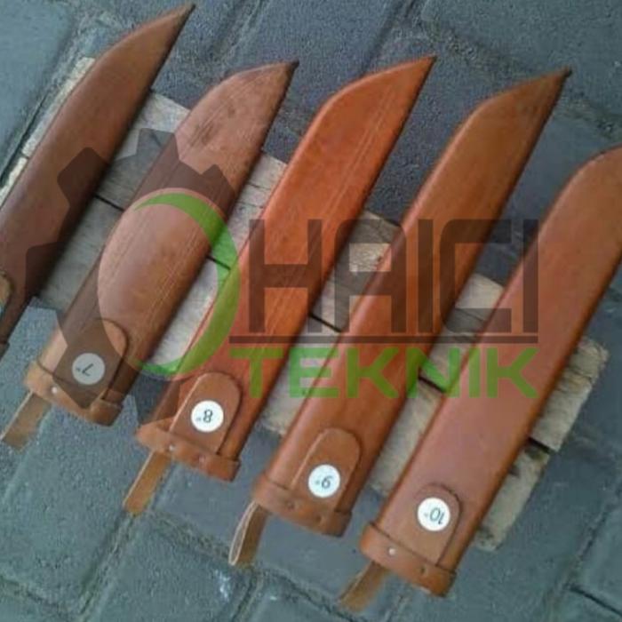 (DHC) sarung pisau cap garpu 10" kulit asli ORIGINAL