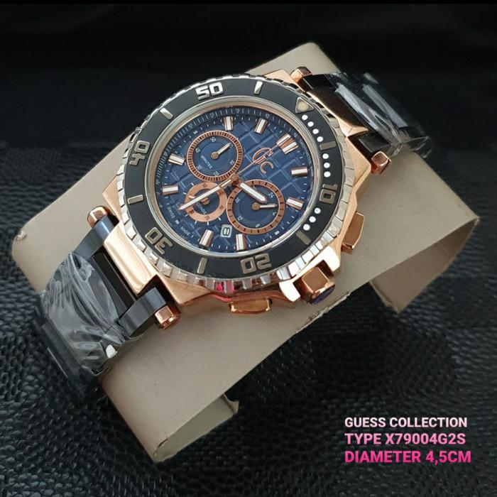 Jam Tangan Pria Guess Collection GC X79004G2S S.Steel Ori BM 45mm