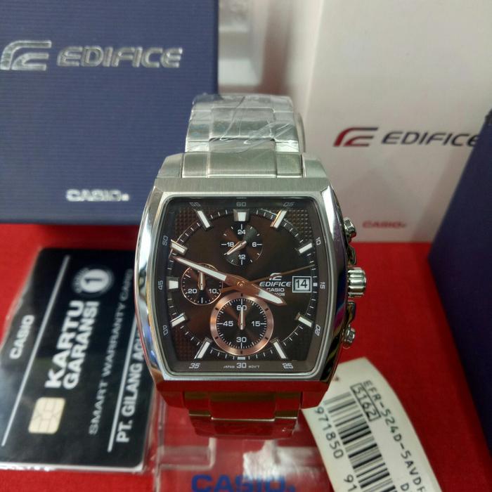 Jam Tangan Analog Pria CASIO EDIFICE EFR-524D-5AVUDF Stainless Silver