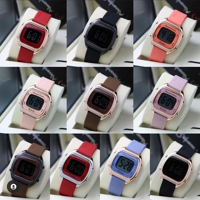 JAM TANGAN WANITA ALEXANDRE CHRISTIE AC 9335 / AC9335 RUBBER DIGITAL