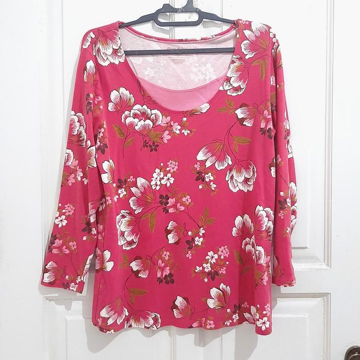 ATASAN WANITA WHITE&SHAG FLOWERS