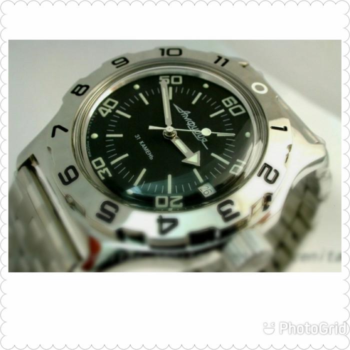 Jam tangan pria militer rusia vostok amphibian 2416b
