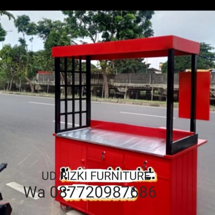 booth jati belanda/booth kayu jati Belanda gerobak