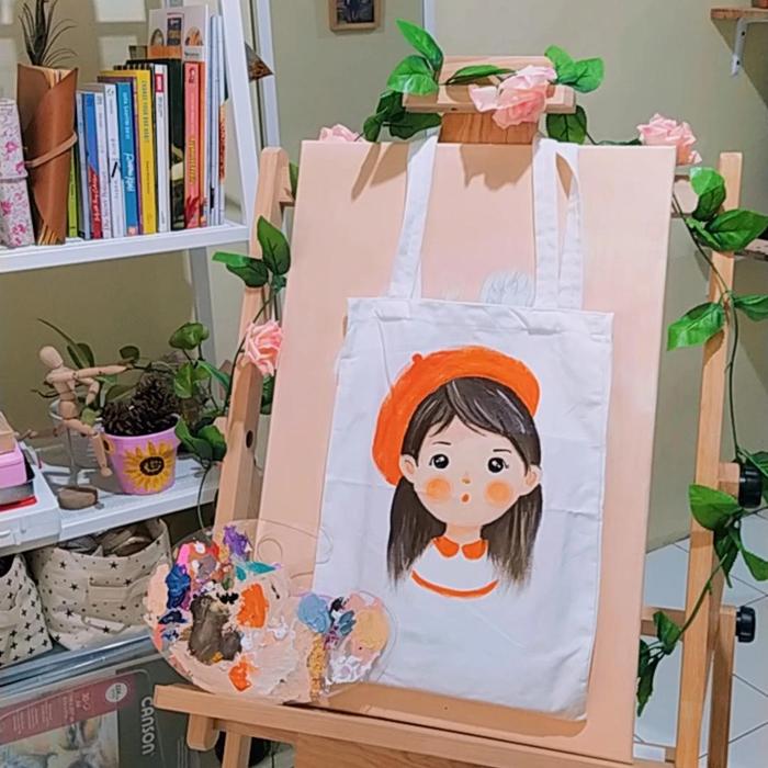 Totebag lukis kanvas