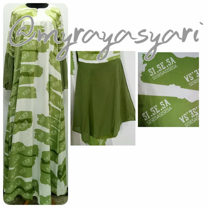 Dress muslim sisesa rabia mint green Gamis Syari