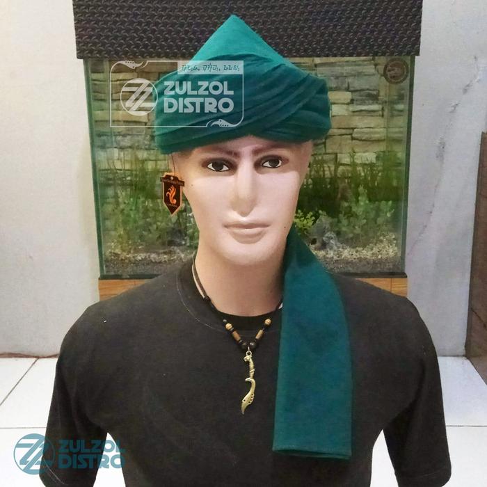Sorban Imamah Hijau ModelTurki / Peci Imamah Permanen / Sorban Sufi