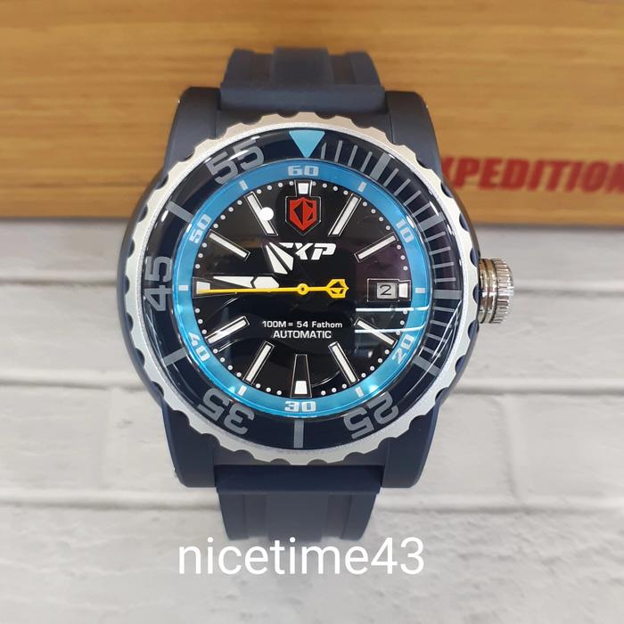 jam tangan pria exp expedition e303ma diver 100m blue navy automatic