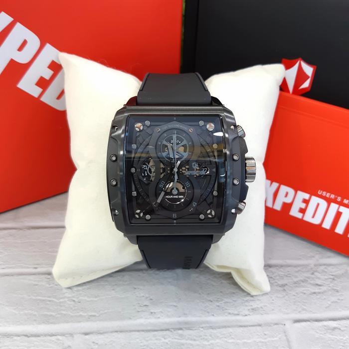 jam tangan pria original expedition e6811m black/hitam