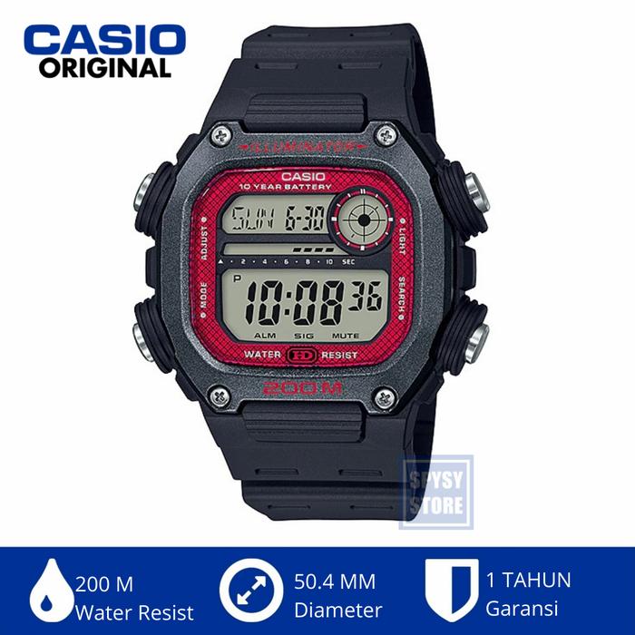 Casio Original DW-291H-1BVDF DW291 DW291H Jam Tangan Digital WR 200m