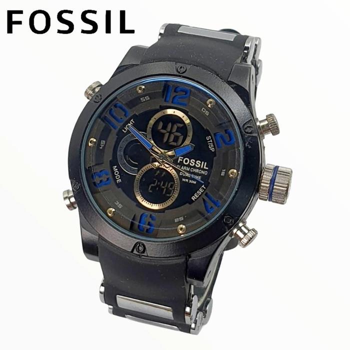 Jam Tangan Pria karet Fossil 8153 Kepala Besi Murah / Jam Tangan Murah