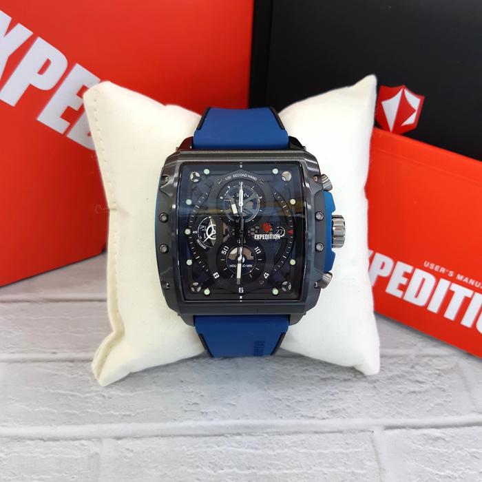 jam tangan pria original expedition e6811m blue