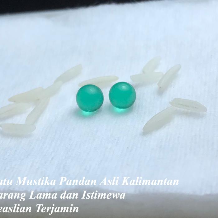 Batu Mustikaa Pandan Hijau Wijaya Asli Kalimantan Mahar satuan