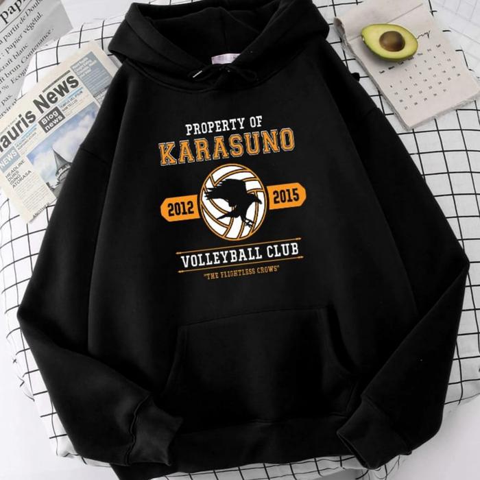 Hoodie Pria Anime Haikyuu Aoba Johsai Team Volleyball Karasuno Kenma